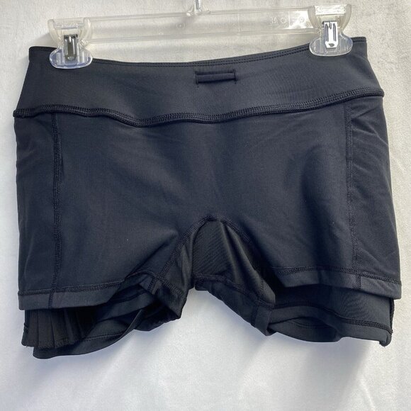 DGD Inner Short Mid-Waisted Athletic Tennis Skirt Women Small Black Stretch New - Picture 8 of 12